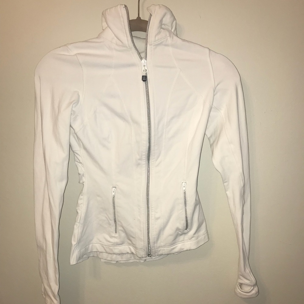 White lululemon zip up